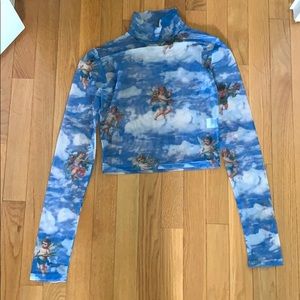 Angelic sky mesh top